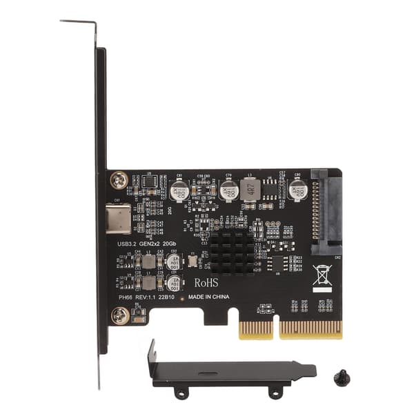 PCIe til Type C-kort 20 Gbps transmission SATA 15-benet strøm Guldbelagt ben PCI Express til USB3.2-kort til stationær computer