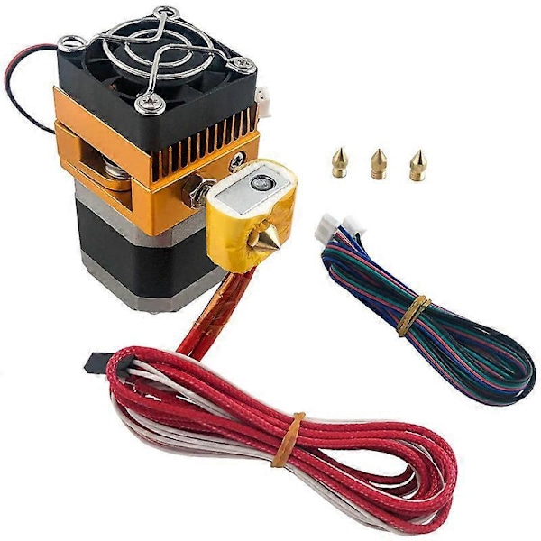 MK8 Extruder Hotend Kit med 0.2/0.3/0.4/0.5mm Munstyckestryck