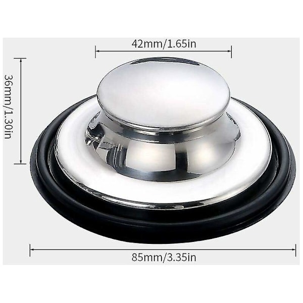 Diskproppar, Diskho i rostfritt stål, Stor bred kant 85 mm (3-pack)