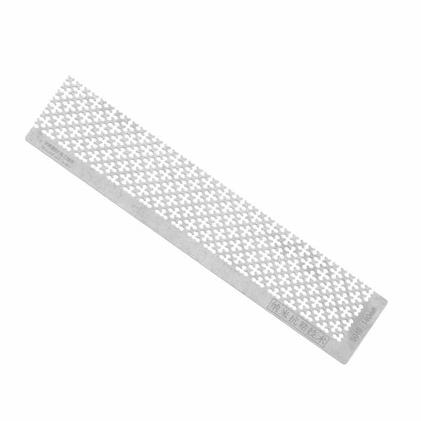 Rhinestone Maleri Lineal Rustfrit Stål Tomme Gitre Punkt Borepen Lineal til 5D DIY 140MM