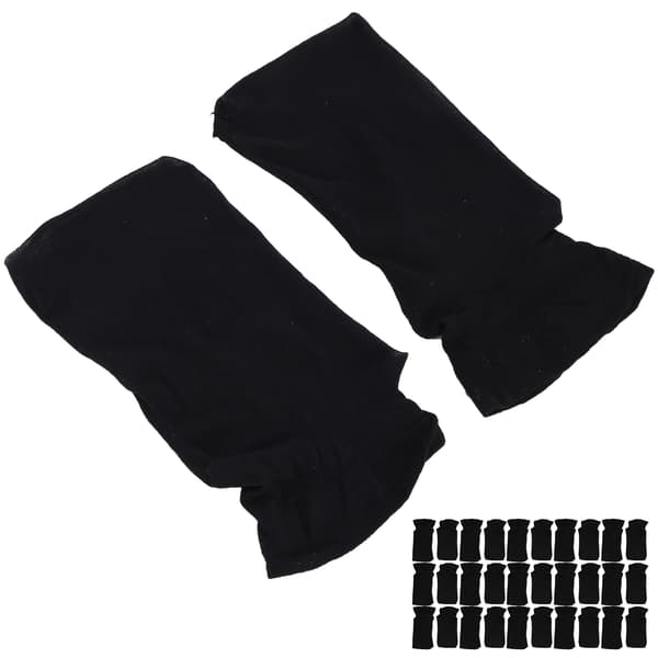 30 st Professionell Perukstrumpa Stretchig Elastisk Tvättbar Portabel Hårnät Set Svart