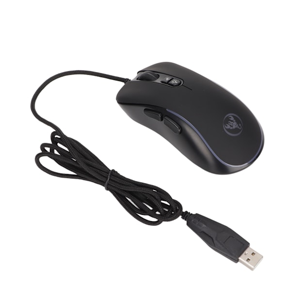 Mekanisk mus 4800DPI Programmerbar høj præcision Ergonomi ABS Gaming mus med 6 RGB farver til Linux til Windows