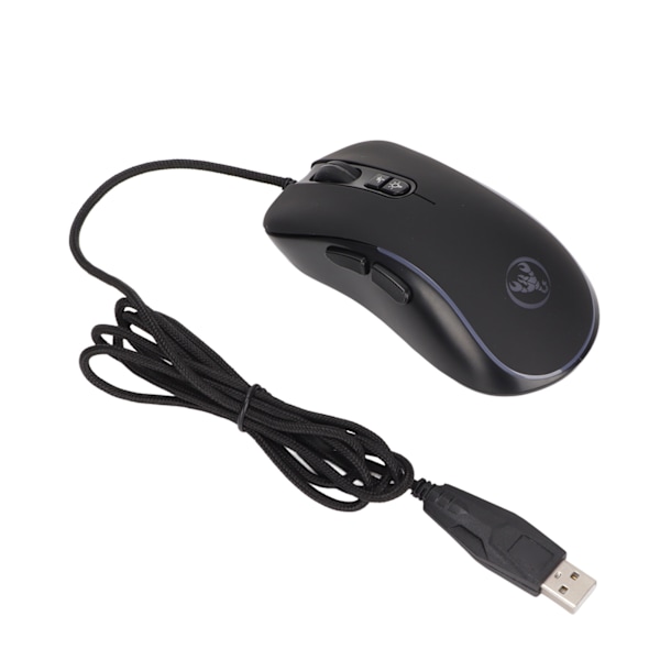 Mekanisk mus 4800DPI Programmerbar høy presisjon Ergonomi ABS Gaming mus med 6 RGB farger for Linux for Windows