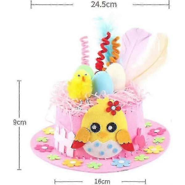 Påskfest Favörer - Gör-det-själv Påskhatt, Påskbonnet Kit - Gör-det-själv Påskbonnet Set - Gör Din Egen Påskbonnet Hatt För Påskpyssel, För Barn