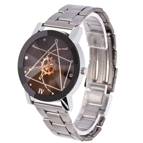 Analog Rund Kvarts Legering Rem Elsker Ur Par Armbåndsur (Mandlig Sort Urskive)