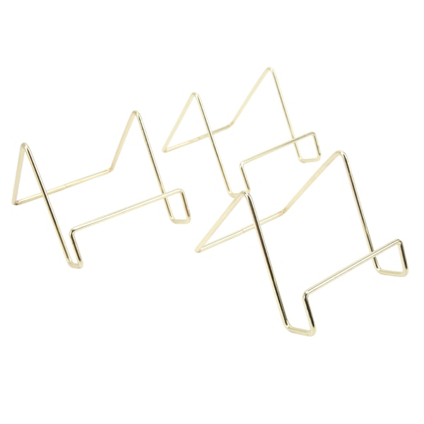 3 stk. trådstativ i guld - simpelt, stilfuldt geometrisk design - rustfrit trådstativ til tallerkener