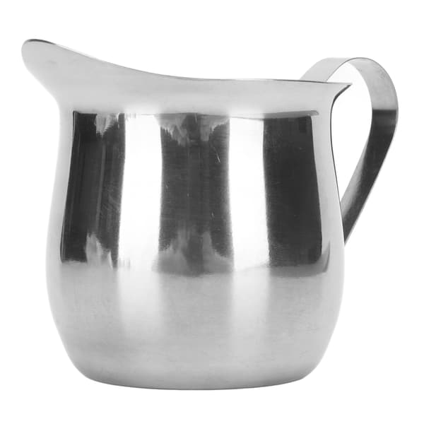 Mælkeskummerkande i rustfrit stål, ergonomisk mælkeskummerkande, kande til dampning af kaffe 8 oz