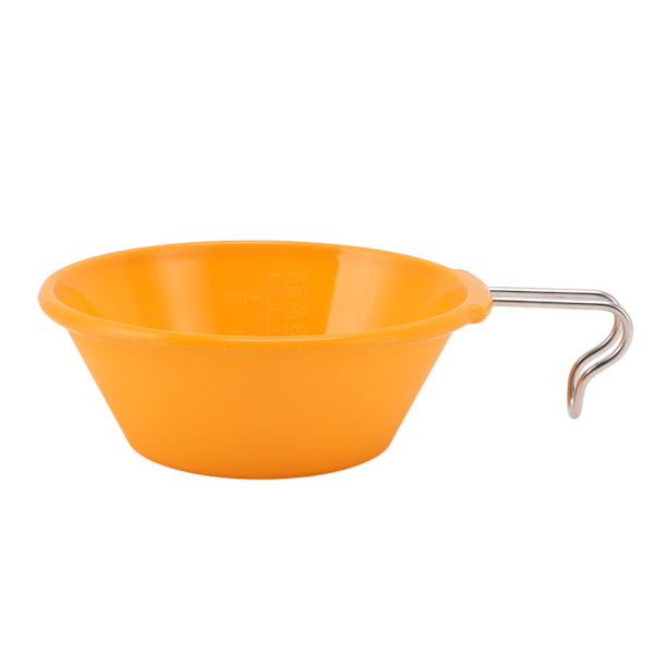 250 ml Ryggsäcksmugg Skål Bärbar Fallskydd Ryggsäcksskål för Camping Vandring Bordsartiklar Köksartiklar Orange