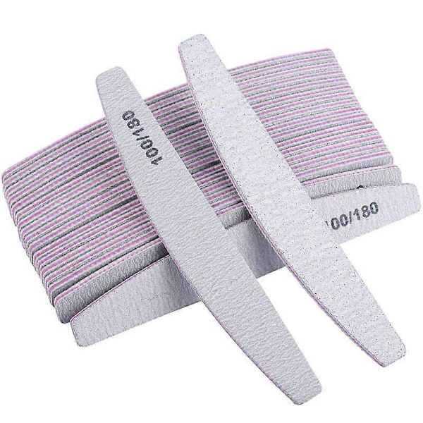 Professionellt Återanvändbart Dubbelsidigt Nagelslippapper (100/180 Korn) Manikyrverktyg Nagelstil Combo av 5/10/25 25st