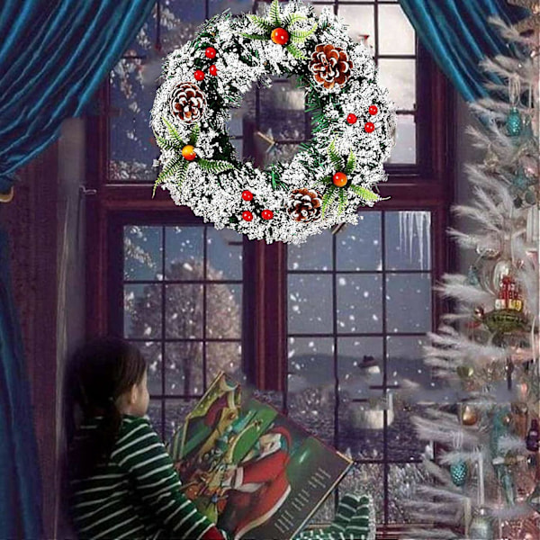 Julkrans 30cm Julkrans Julgransprydnad Julkrans Ytterdörr Hängande W