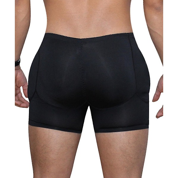 Förbättrade herrars booty vadderade underkläder för rumpa och höft XL svart