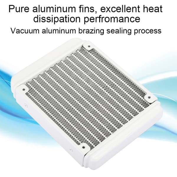 Professionel PC Vandkøling Aluminium Radiator 12cm/4.7in Installationsposition til Computer CPU Køleplade
