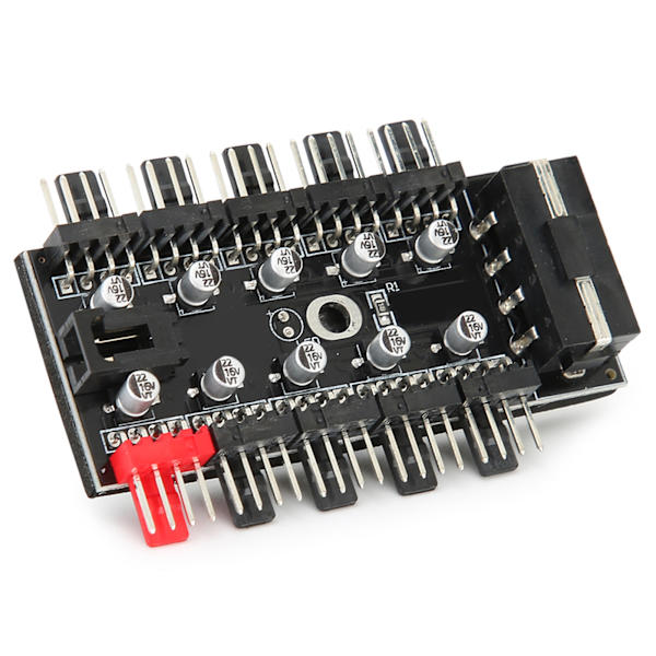 PC-kabinet ventilatorhub computer temperaturregulator 4-bens CPU-kølehub til computerkabinet med PWM-kabel 4D-interface