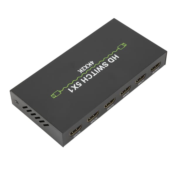 5 inn 1 ut lydsvitsj 4k 30Hz HD-svitsj for datamaskin bærbar PC dekoder smartbokser 100-240V US-plugg