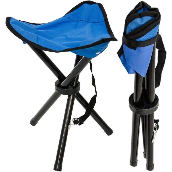 Blå bärbar hopfällbar stativpall för camping, fiske, vandring och picknick