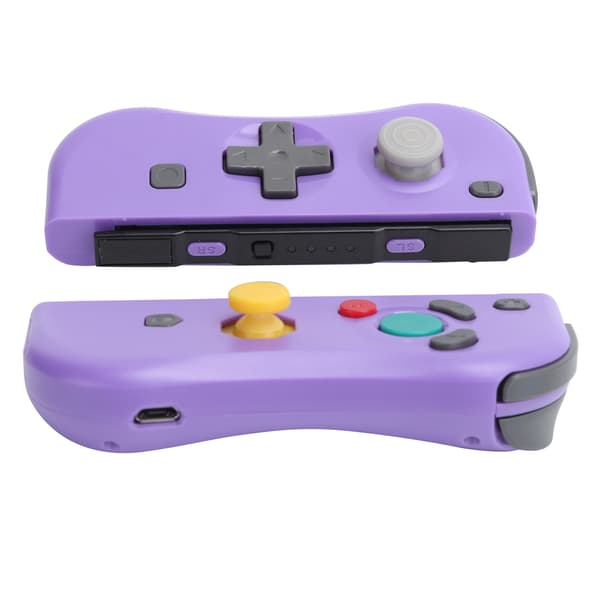 1 par vänster höger trådlös spelkonsol Gamepad spelkontroller ersättning för Switch Lila
