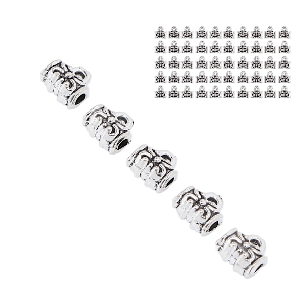 50 stk skjeggperler i robust legering, dreadlocksperler til DIY-smykker, tilbehør til hår og skjeggdekorasjon