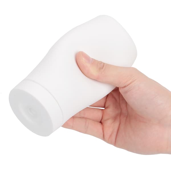 240 ml manuel håndsæbedispenser lotion shampoo blød silikoneflaske let at klemme til køkken badeværelse hvid