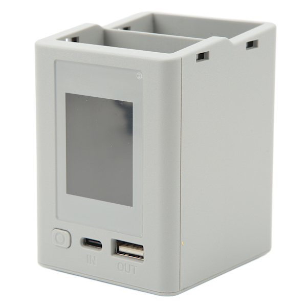 2-vägs laddningshubb PD snabbladdning färgskärm USB LCD batteriladdare för DJI Mini 3 drönare grå