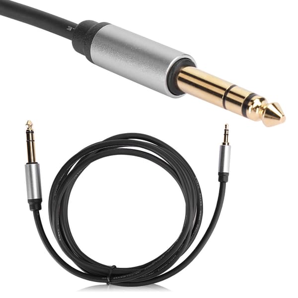 3,5 mm til 6,5 mm lydadapterkabel han til han HiFi-lydkvalitetsforbindelseslinje til telefon (1,8 m)
