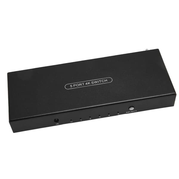 5-portars HD Multimedia Interface Switcher 4K 60Hz Surroundljud 5 in 1 ut HD Multimedia Interface 2.0 Switch 100‑240V EU-kontakt