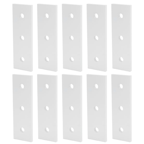 10 stk. aluminium flad forbindelsesplade flad lige reparationssamlingsplader 4040-3 hul