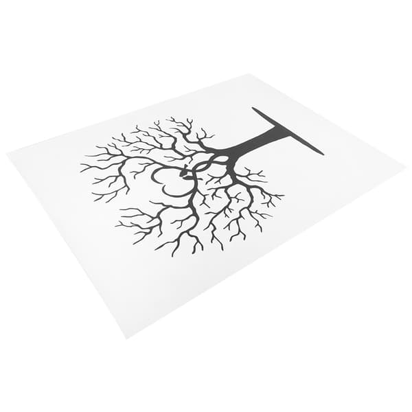 Fingeravtrycksträd DIY Gästsignatur Gästbok Canvas Tumavtrycksmålning