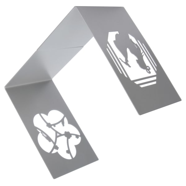 Metal Bogstøtte AntiSlip Antik Stil Desktop Bogreol Bogdeler Håndværksartikler (Blomster blomstrer Send Kærlighedsangst)