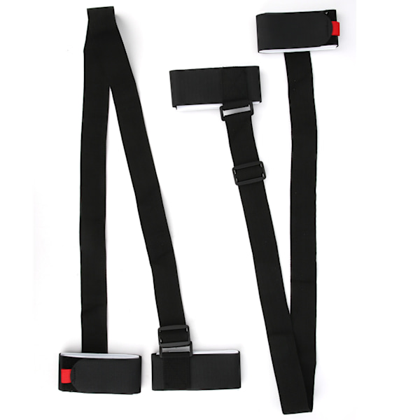 2 st Power Training Snowboard Axelrem Handtag Dubbla Skidor Justerbart Fästband