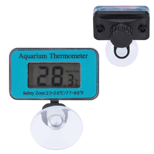 Vattentät digital LCD-termometer temperaturmätare med sugkopp för akvarium nedsänkbara fiskbehållare