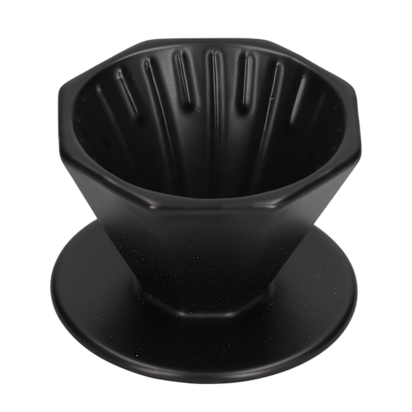 Kaffehäll i keramik, bekväm, pålitlig, utsökt, bärbar storlek, enkel design, häll över kaffebryggare, svart