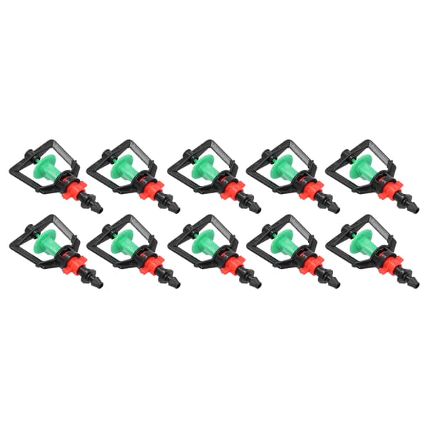 10 Set Roterande G Typ Mikro Munstycke Växter Vattning Sprinkler Refraktion Spray Munstycke för Växthus