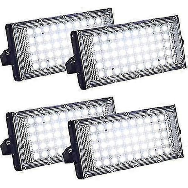 4-pak Ultra Lyse Ip66 Vandtætte Udendørs LED Projektører Til Have, Garage, Sportsplads (50w) _SZXM