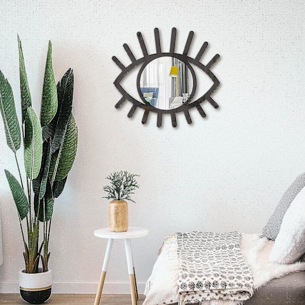 Rattan Øye Veggspeil - Boho Soveromsdekor, Stue & Leilighet Veggkunst - Rustikt Øyespeil-B11