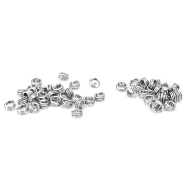 50 stk. Wire Thread Insert Brace Bushing Skruehull Reparasjon Trimningsverktøy US Unit 6‑321D