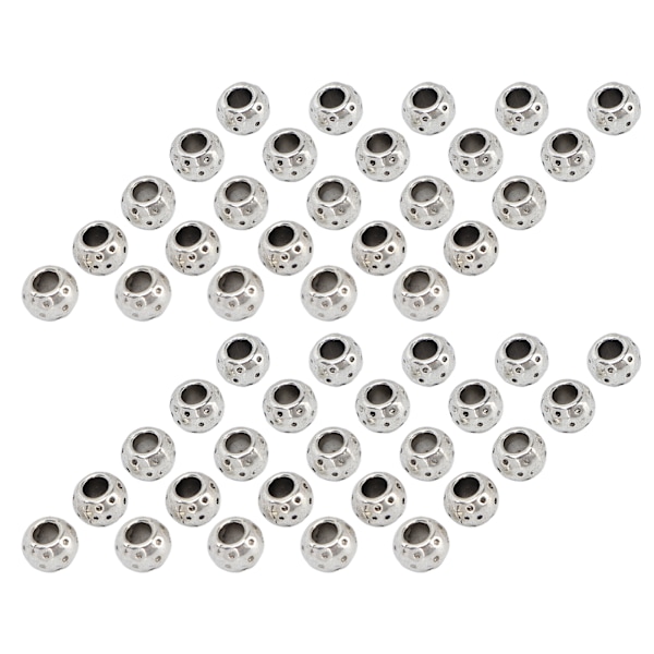 50 st legering pärlor i metall, utsökta hårpärlor för flätor, armband, halsband och smycken