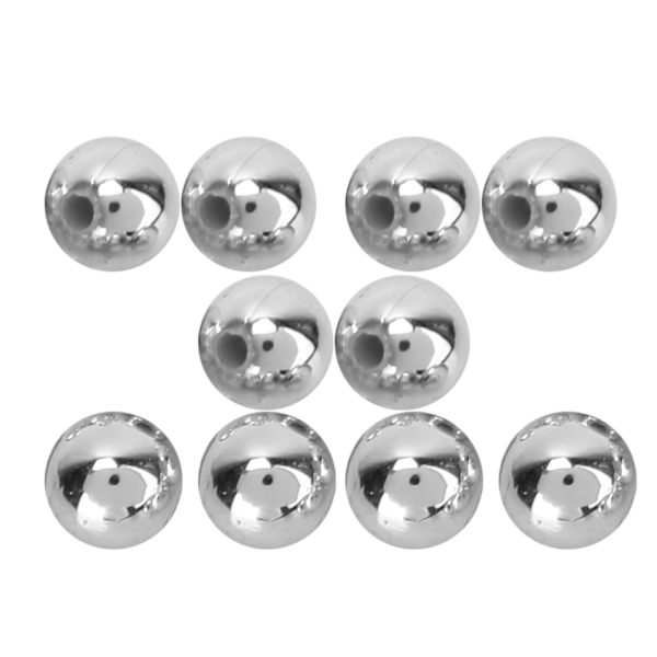50g/påse Plätering ABS-pärlor Färgglada DIY-smycken Klädertillbehör Bröllopsdekor 10MM Silver