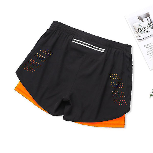 Herrshorts i dubbla lager med snabbtorkande funktion, 2XL, fluorescerande grön