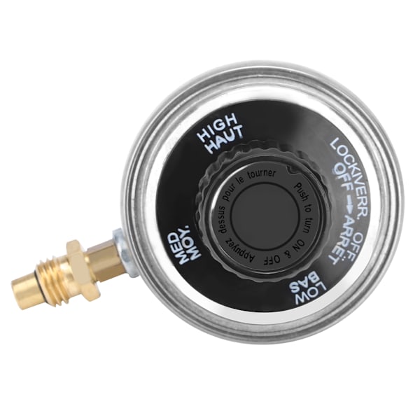 Zink-legering 1\"‑20UNF Propangas Lavtryk Justerbar Regulator Kontrolventil BBQ Grill