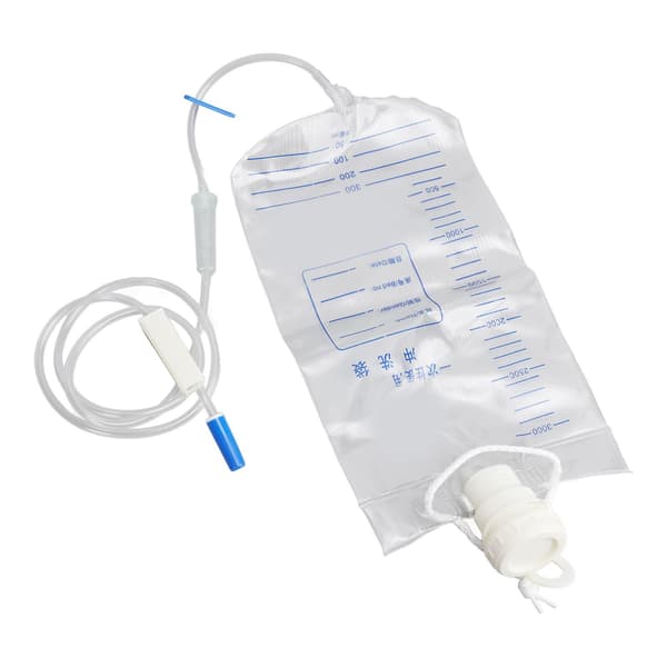 3000 ml silikone lavementpose med slange, foldbar kompakt tyktarmsrensepose til hjemmebrug