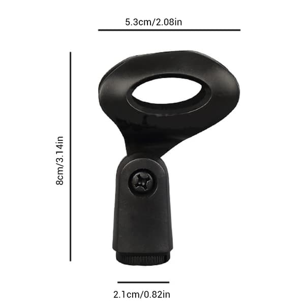 2 STK Universal Mikrofonklipsholder i Plast Fleksibel Klemme for Mikrofon