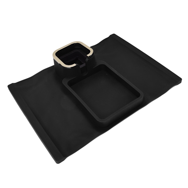 Sofa Arm Kopholder Sofa Arm Kop Bakke Silikone Body med 4 Bund jernrør til Stue Balkon Sort