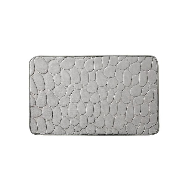 Badmatta i Skum - Halksäker, Absorberande, Maskintvättbar - 40 x 60cm, Grå
