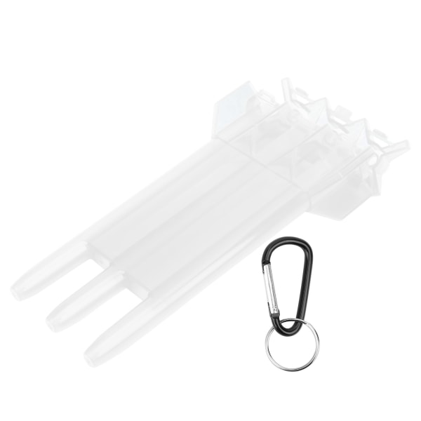 Universal Portabel Dart Box ABS- case 3-hylsa Förvaring W/Aluminium Legering Häng SpänneTransparent