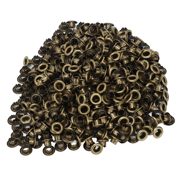500 stk trykknapper i jernmateriale, flate, glatte, lyse overflater, lette, fargerike syknapper YK4/5‑004 (bronse)