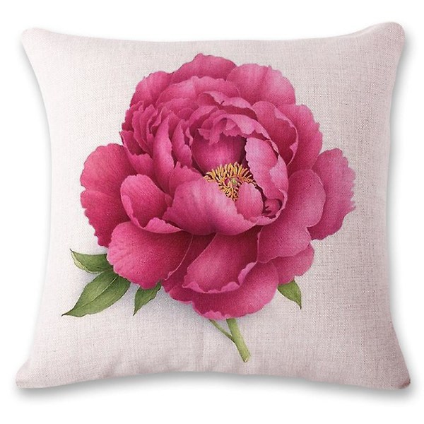 Sett med 9 Putetrekk med Blomstermønster 45x45cm Firkantet Dekorativt Putetrekk for Sofa Seng Stol Bil Stue Hjem Bar Kafé