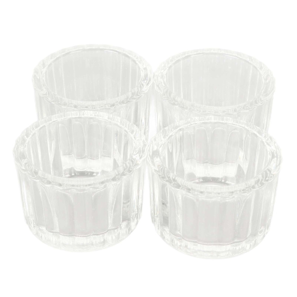 Telys lysestaker i glass HM2330601 med 4 klare telys lysestaker for bordet midtpunkt