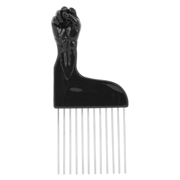 Salon Metal Pick Comb Portable Detangle Styling Comb for langt tykt krøllete hår