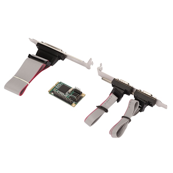 Mini PCIe seriellt parallellt expansionskort 6Gbps PCI Express till skrivare LPT-port 2-portar RS 232 DP9-stiftsadapter för 4U-chassi