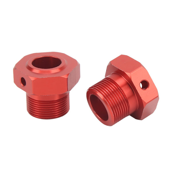 2 kpl RC alumiininen pyörän kuusiokolokeskiö 24mm alumiiniseos vakaa RC 24mm pyörän kuusiokolokeskiö ARRMA 1/5 Outcast Kraton 8s punainen